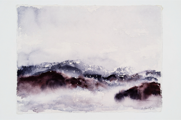 Transported I, Watercolour on Nujabi, 11.75x9 in.